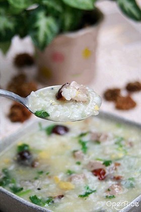 咸蛋黄烤鸭粥