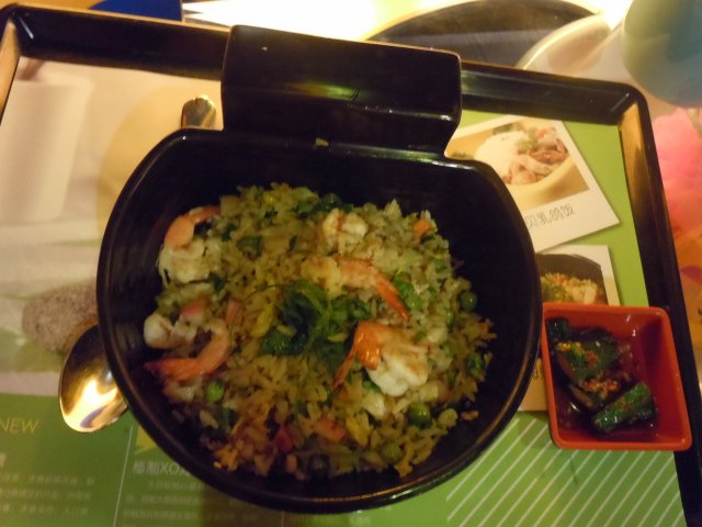 XO酱海鲜炒饭。我不喜欢XO酱。