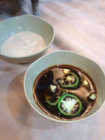 腐乳和椒圈酱油