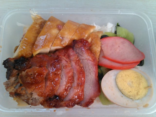 叉烧拼油鸡饭