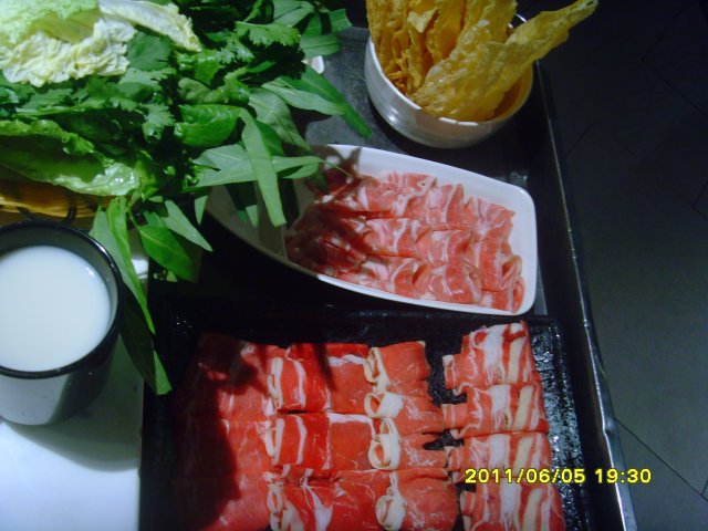 羊肉&肥牛&炸腐竹。