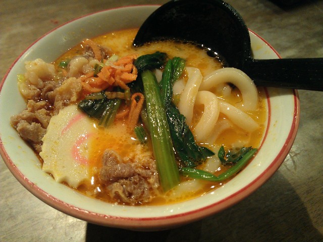 牛肉辣汤乌冬