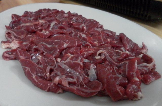 非常新鲜的牛肉