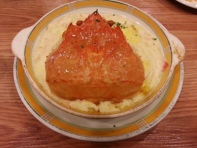 鳕蟹肉鲜奶芝士烤饭