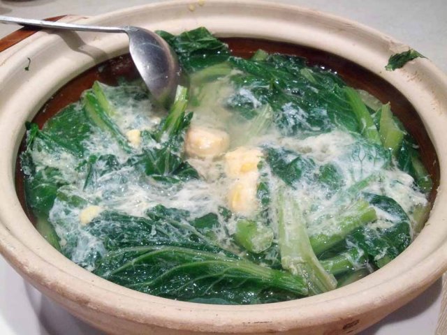 咸蛋芥菜汤