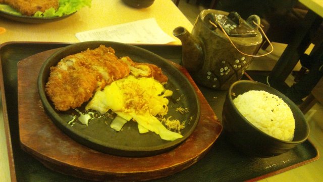 炸猪排茶泡饭