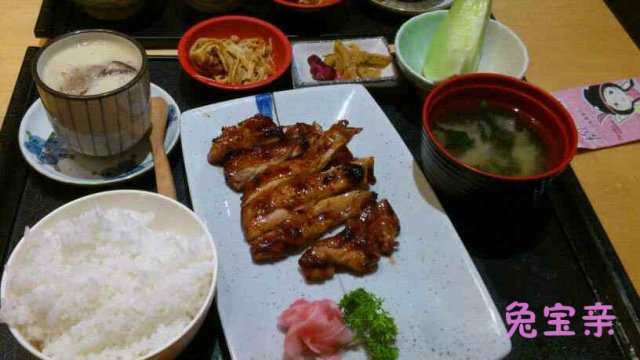 照烧鸡排定食