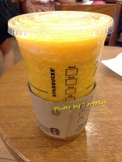 中杯芒果西番莲果汁星冰乐