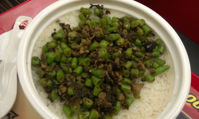 榄菜肉松饭