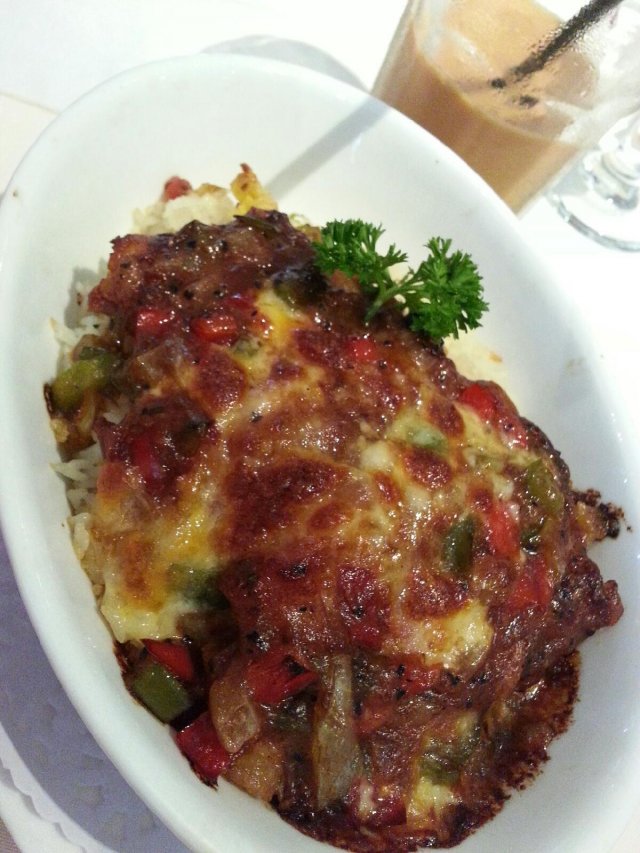 茄汁培根焗饭