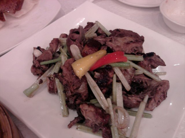 西芹炒鸭肉