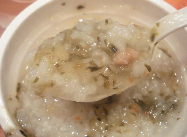 雪菜鸡丁粥