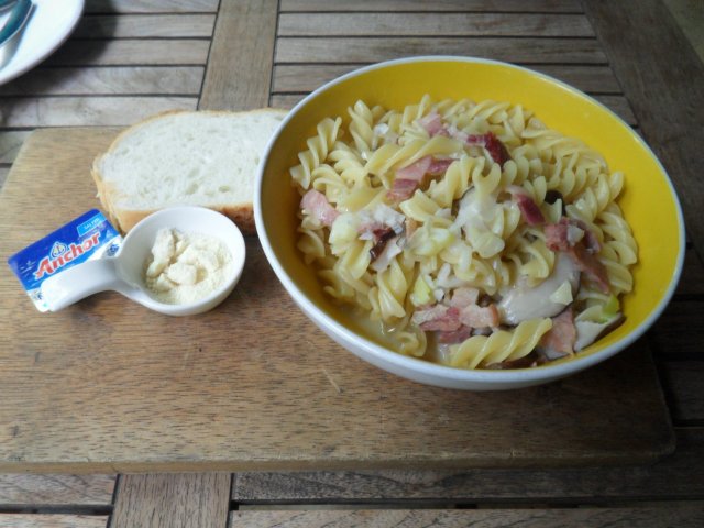 烟肉蘑菇螺丝意粉