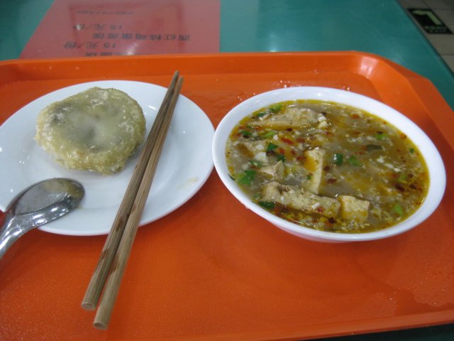 豆腐汤，炸糕