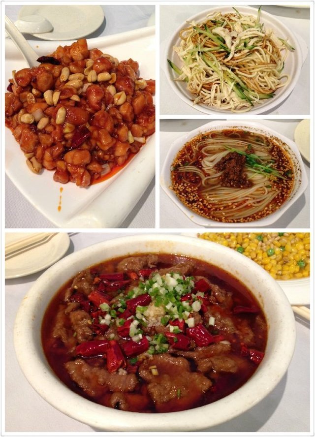 宫保鸡丁，水煮牛肉