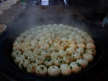 终于出炉的生煎~