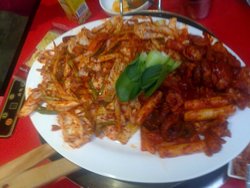 章鱼鸡米铁板烧