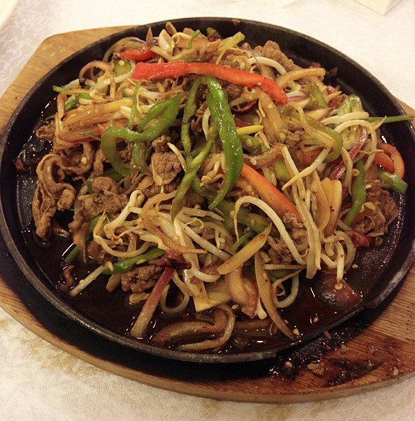 铁板杂菜肥牛