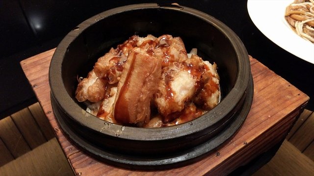 石锅墨鱼酿油条