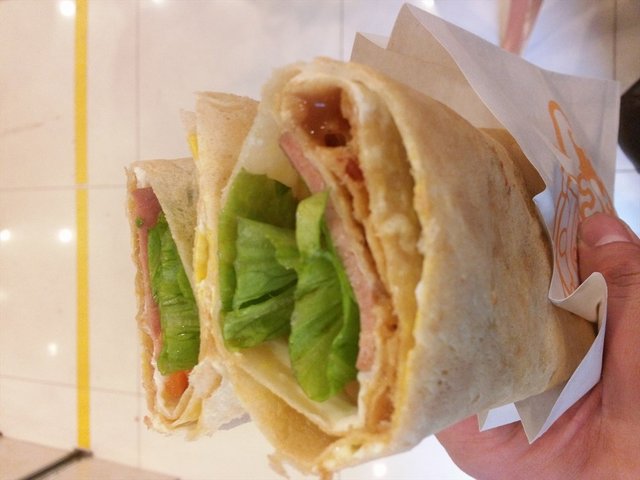 鸡蛋培根煎饼