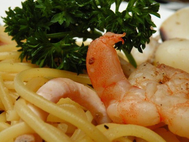 白葡萄汁海鲜意粉