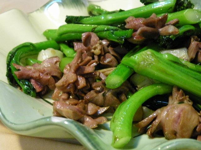 菜心炒鸡杂