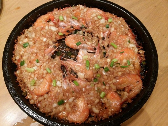 铁板蒜香虾