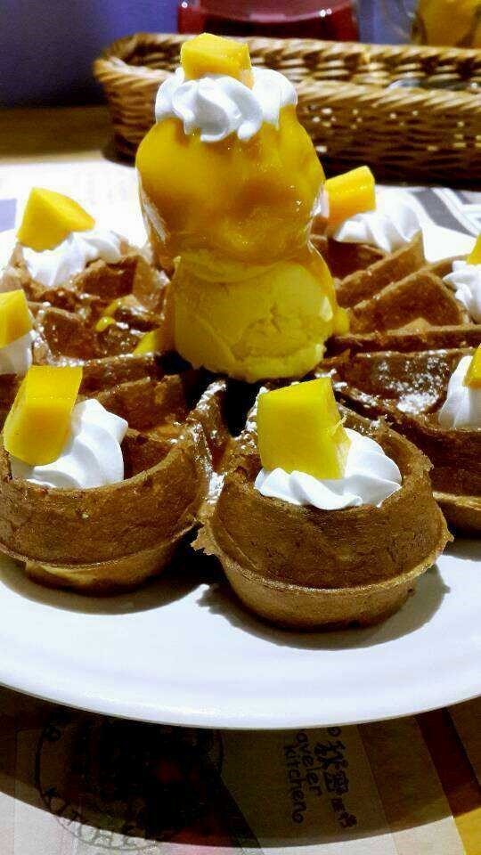 芒果冰淇淋松饼