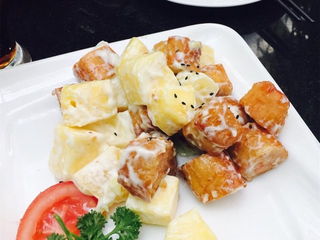 菠萝油条虾