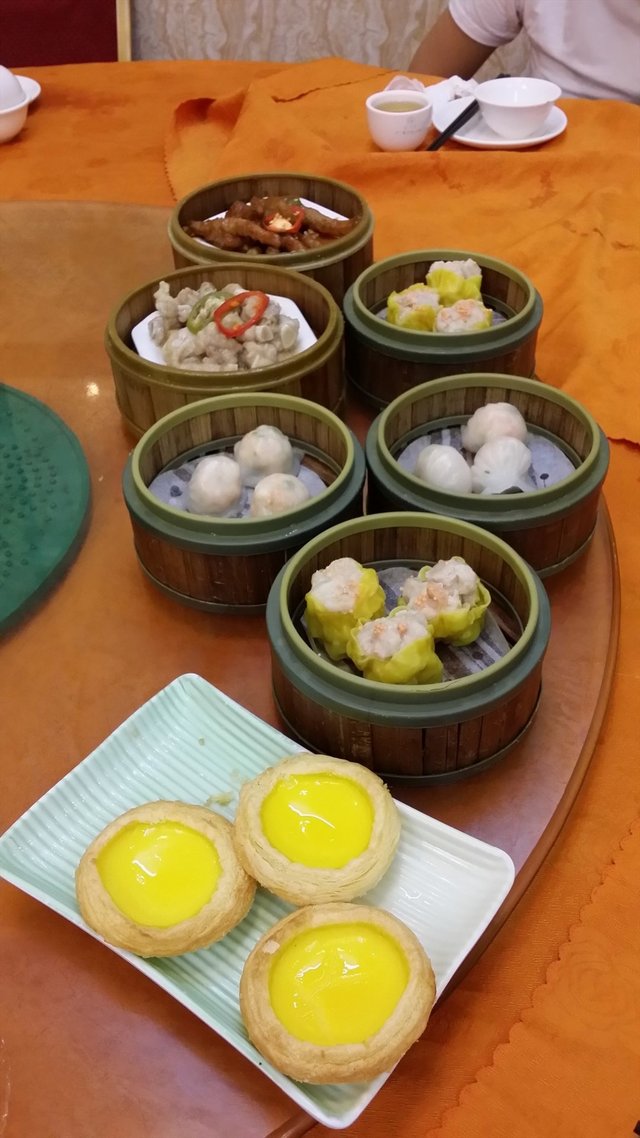 蛋挞干蒸虾饺