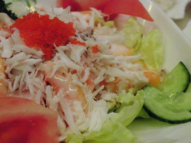 蟹肉木瓜沙律