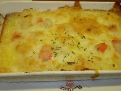 芝士焗扇柱土豆泥