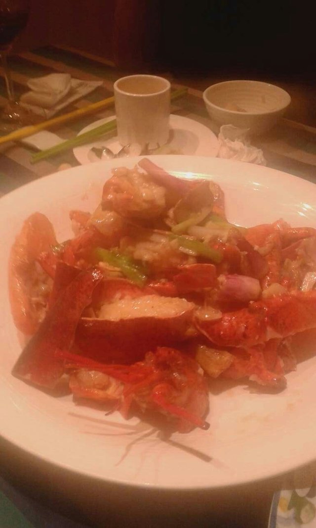 葱爆龙虾
