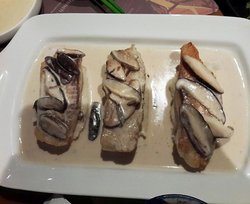 奶油蘑菇配加吉鱼
