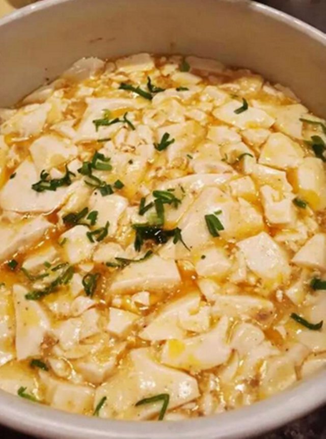 虾黄豆腐