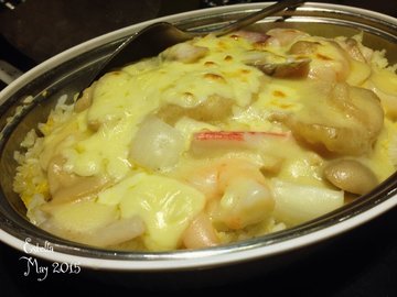 白汁芝士焗海鲜饭