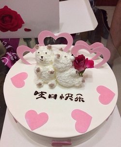 心心相依生日蛋糕