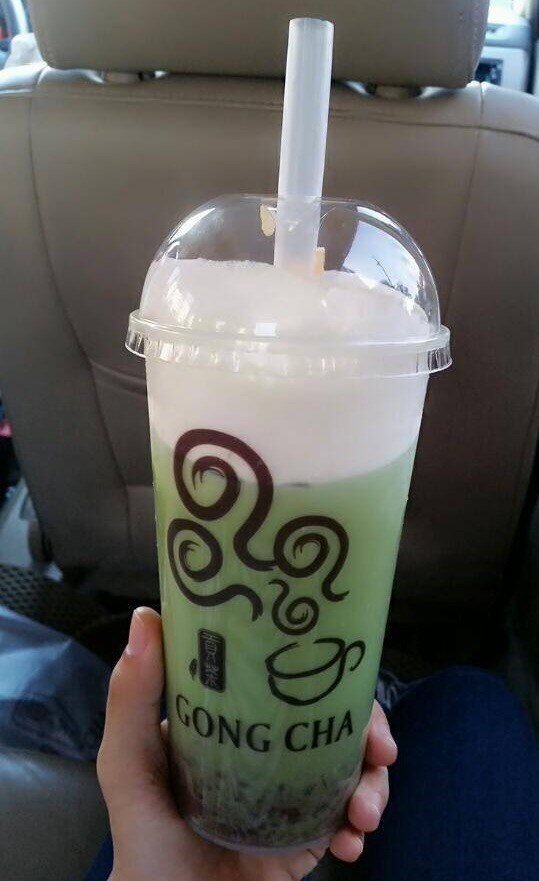 抹茶红豆奶盖