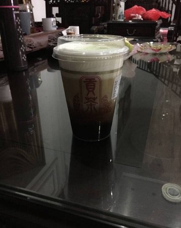 抹茶奶盖奶茶
