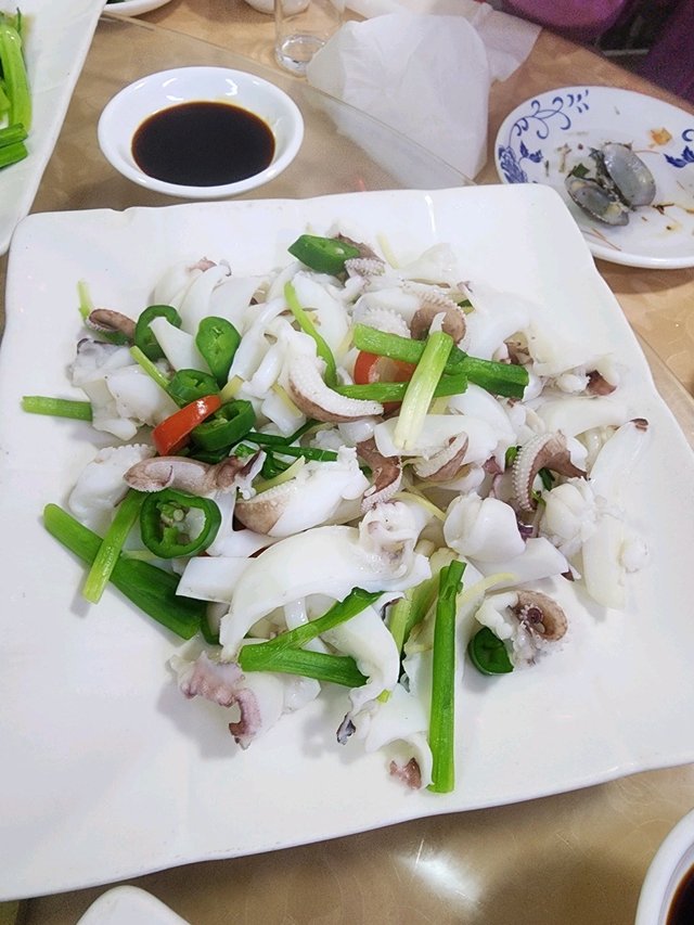 白灼鮮魷
