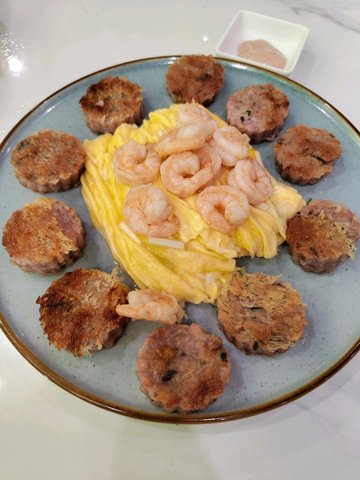 香煎藕餅拼黃埔炒蛋