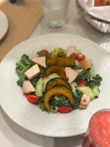 煙薰雞胸烤南瓜沙拉